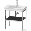 Duravit WHITE TULIP fém állvány 236375-ös mosdóhoz,fa polccal, Graphite Satin Matt WT454005858