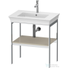 Duravit WHITE TULIP fém állvány 236375-ös mosdóhoz,fa polccal, Taupe High Gloss WT45400H3H3