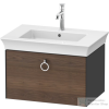 Duravit WHITE TULIP mosdó alá építhető függesztett 1 fiókos alsószekrény,684 x 458 mm,Graphite High Gloss/American Walnut Solid Wood WT4251077H1
