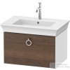 Duravit WHITE TULIP mosdó alá építhető függesztett 1 fiókos alsószekrény,684 x 458 mm,White High Gloss Lacquer/American Walnut Solid Wood WT425107785