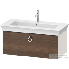 Duravit WHITE TULIP mosdó alá építhető függesztett 1 fiókos alsószekrény,984 x 458 mm, Nordic White High Gloss/American Walnut Solid Wood WT4252077H4 fürdőszoba bútor