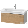 Duravit WHITE TULIP mosdó alá építhető függesztett 1 fiókos alsószekrény,984 x 458 mm, Stone Grey Satin Matt Lacquer/Natural Oak solid WT42420H592