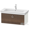 Duravit WHITE TULIP mosdó alá építhető függesztett 1 fiókos alsószekrény,984 x 458 mm,White Satin Matt Lacquer/American Walnut Solid Wood WT425207736