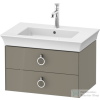 Duravit WHITE TULIP mosdó alá építhető függesztett 2 fiókos alsószekrény,684 x 458 mm,Stone Grey High Gloss WT43510H2H2