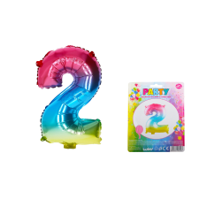 Dúrbal héliumos lufi - 2-es szám party kellék