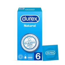 Durex CONDOMS NATURAL PLUS 6 db csomag óvszer óvszer