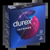 Durex Intense - bordázott, pontozott óvszer  Kiszerelés: 3 db