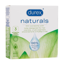 Durex Naturals vékony, nagyobb méretű óvszer (3 db ) óvszer