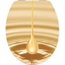  Duroplast Wc ülõke arany vízcseppes lassú záródás Soft Close P-R takarító és háztartási eszköz