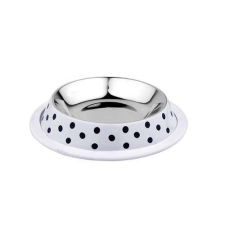  DUVO+ Pöttyökkel díszített fém kutyatál csúszásgátlóval 460ml 21x21x4,2cm S kutyatál