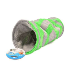 DUVO+ Puha alagút rágcsálóknak 35cm szürke/zöld játék rágcsálóknak