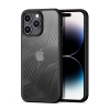 DUX DUCIS AIMO műanyag telefonvédő (közepesen ütésálló, szilikon keret, kamera védelem, matt, hullám minta) FEKETE Apple iPhone 15 Pro Max