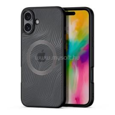 DUX DUCIS AIMO szilikon telefonvédő (ütésállóság, kameravédő, MagSafe, hullám) FEKETE (GP-161959) tok és táska