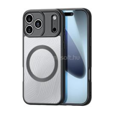 DUX DUCIS AIMO szilikon telefonvédő (ütésállóság, kameravédő, MagSafe, hullám) FEKETE (GP-173288) tok és táska