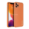 DUX DUCIS Apple iPhone 11 Pro, Műanyag hátlap védőtok + szilikon fémhatású keret, közepesen ütésálló, bőrhatású hátlap, Dux Ducis Yolo, narancsárga