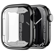 DUX DUCIS Apple Watch 7/8 45mm okosóra védő tok, szilikon tok, 360 fokos védelem, fekete kerettel, DUX DUCIS Samo okosóra kellék