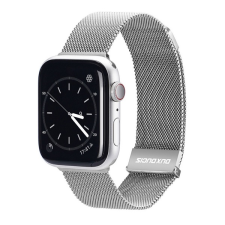 DUX DUCIS Apple Watch S1/2/3/4/5/6/7/8/SE Milánói Fém szíj 42/44/45 mm - Ezüst (GP-125880) okosóra kellék