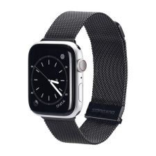 DUX DUCIS Apple Watch S1/2/3/4/5/6/7/8/SE Milánói Fém szíj 42/44/45 mm - Fekete okosóra kellék