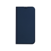 DUX DUCIS Bőrhatású oldalra nyíló mágneses telefontok ívelt sarkokkal kártyatartóval Samsung Galaxy A34 5G Dux Ducis Skin Pro sötétkék