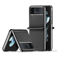 DUX DUCIS bril - pu leather telefontok samsung galaxy z flip4 5g fekete tok és táska