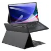 DUX DUCIS DK Samsung Tab S10 Ultra/S9 Ultra/S8 Ultra kihajtható tok vezeték nélküli billentyűzettel, fekete (6971824161441)
