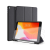DUX DUCIS Domo Apple iPad 10.2 (2019) flip oldalra nyíló, TRIFOLD asztali tartó funkció, textil mintás tok (fekete)