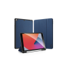 DUX DUCIS Domo iPad 7/8/9 10.2 colos Bőrhatású intelligens tablet tok érintőtoll tartóval alvó/ébresztő móddal sötétkék