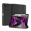 DUX DUCIS DOMO tok álló, bőr hatású (aktív FLIP, oldalra nyíló, TRIFOLD, asztali tartó, ceruza tartó) FEKETE Apple IPAD Pro 11 (2024)