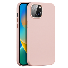 DUX DUCIS Grit bőr tok iPhone 14 Elegáns műbőr borítás (MagSafe kompatibilis) Rózsaszín tok és táska
