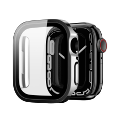 DUX DUCIS Hamo tok és üveg Apple Watch 7 45mm, fekete okosóra kellék