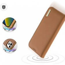 DUX DUCIS Hivo - Bőr tok pénztárcával Apple iPhone 15 Pro barna tok és táska