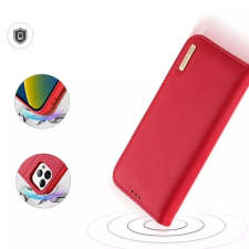 DUX DUCIS Hivo - Bőr tok pénztárcával Apple iPhone 15 Pro czerwone tok és táska