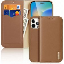 DUX DUCIS Hivo iPhone 15 Pro Bőr Tok - Barna, 6.1&quot; tok és táska
