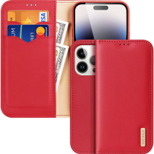 DUX DUCIS Hivo iPhone 15 Pro piros flipes bőr tok (CAS130729B) tok és táska