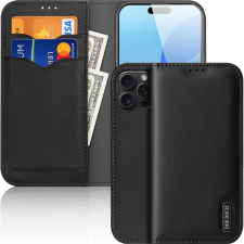 DUX DUCIS Hivo iPhone 16 Pro Max fekete flipes bőr tok (CAS148555A) tok és táska