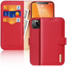 DUX DUCIS Hivo valódi bőr Bookcase kihajtható tok iPhone 11 Pro Max piros tok és táska