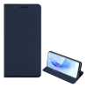 DUX DUCIS Honor 90 Lite 5G skin pro tok álló, bőr hatású (flip, bankkártya tartó, asztali tartó funkció) sötétkék