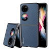 DUX DUCIS Huawei P50 Pocket fino szilikon telefonvédő (műanyag belső, közepesen ütésálló, rács minta) sötétkék