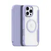 DUX DUCIS iPhone 16 Pro Max DUX DUCIS SKIN X PRO tok álló, bőr hatású FLIP, MagSafe, LILA