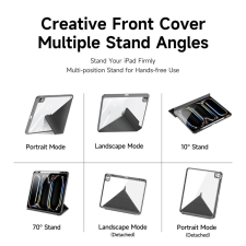 DUX DUCIS Magi könyvtok tolltartóval iPad Air 6 11&quot; - fekete tablet tok