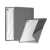 DUX DUCIS MAGI ORIGAMI tok álló, bőr hatású (aktív FLIP, oldalra nyíló, TRIFOLD, asztali tartó, ceruza tartó) SZÜRKE Samsung Galaxy Tab S10 FE Plus WIFI (SM-X626), Galaxy Tab S10 FE Plus LT
