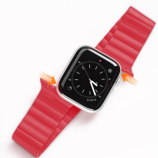 DUX DUCIS mágneses szíj Apple Watch Ultra mágneses karkötő csuklópánt piros (láncos verzió) okosóra kellék