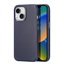DUX DUCIS Naples tok iPhone 14 mágneses bőr tok MagSafe kék tok és táska