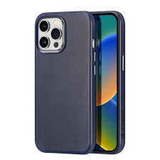 DUX DUCIS Naples tok iPhone 14 Pro mágneses bőr tok MagSafe kék tok és táska