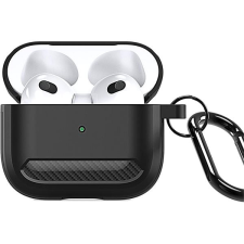 DUX DUCIS PECB AirPods 3 tok kampóval - fekete fülhallgató, fejhallgató tok