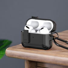 DUX DUCIS Pecc Armor AirPods Pro 2 tok, fekete fülhallgató, fejhallgató tok