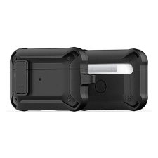 DUX DUCIS PECO műanyag tok (erős ütésállóság + karabíner) FEKETE Apple AirPods Pro 2 fülhallgató, fejhallgató tok