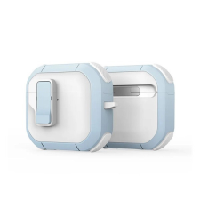 DUX DUCIS PECP AirPods 4 műanyag/szilikon tok, fehér-kék fülhallgató, fejhallgató tok