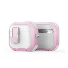 DUX DUCIS PECP AirPods 4 műanyag/szilikon tok, fehér-rózsaszín fülhallgató, fejhallgató tok