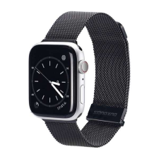 DUX DUCIS pótszíj (egyedi méret, alumínium, milánói, mágneses zár) FEKETE Apple Watch Series 3 42... okosóra kellék